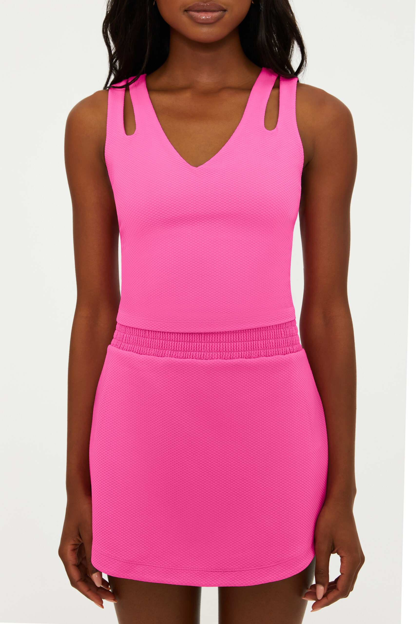 Evelina Top In Bright Fuchsia