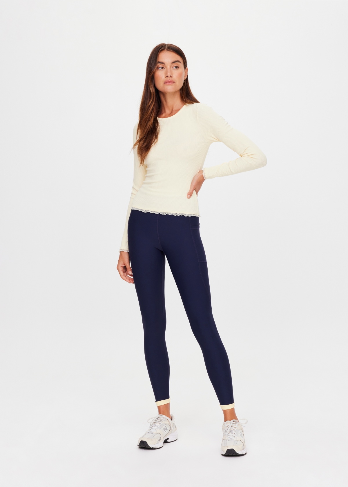 Arlo Pointelle Long Sleeve Top - Image 3