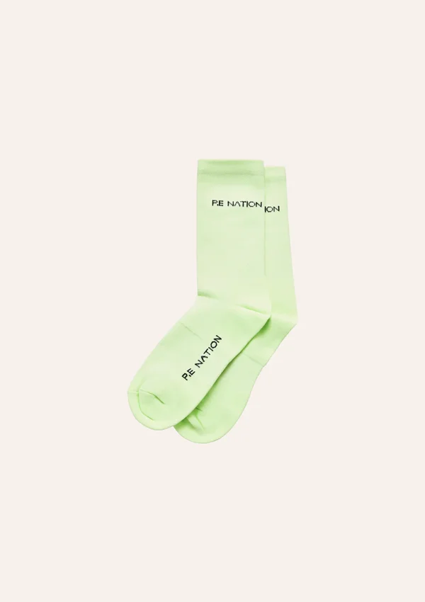 Aero running sock in washed lime