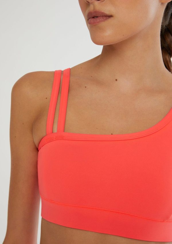 Fiery coral one shulder 1