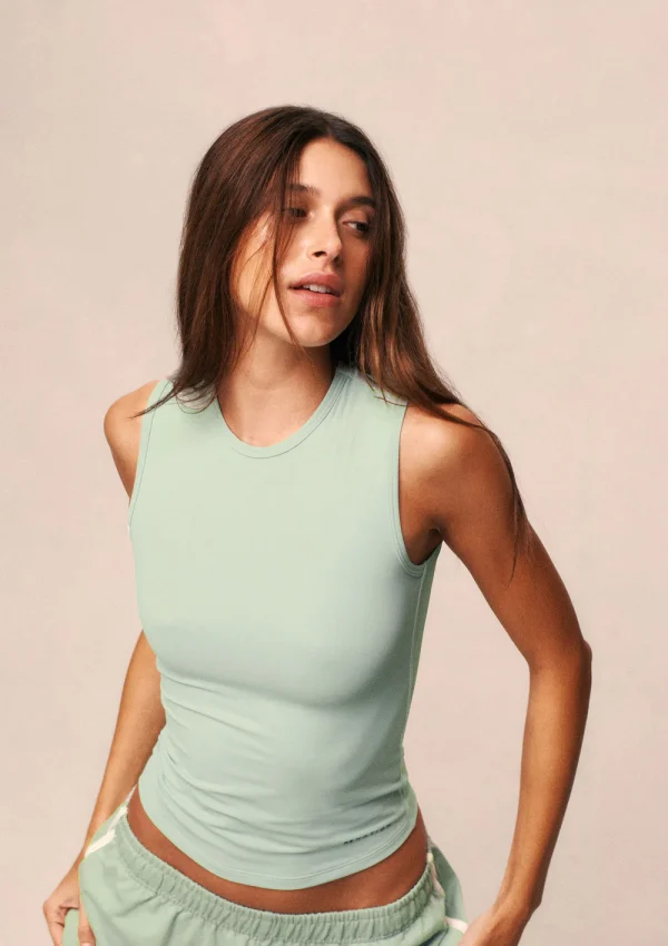 Foundation muscle tank in dusty mint 1