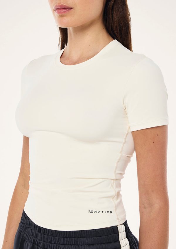 Foundation short sleeve tee in whisper white 2