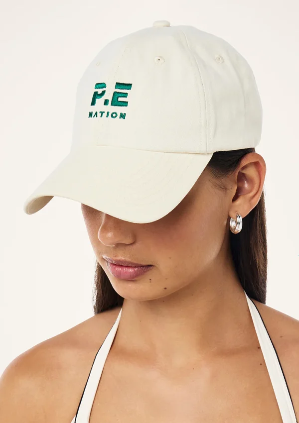 Heads up cap in whisper white & college green 1
