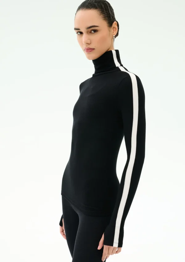 Jackson Rib Full Length Turtleneck BLACK 1