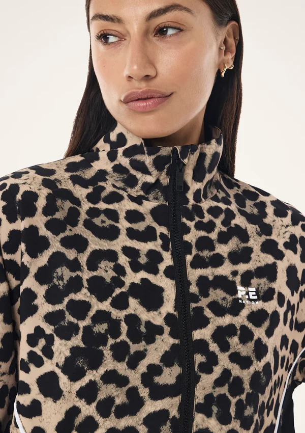 Linear jacket in leopard & black 1