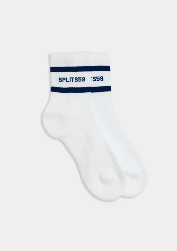 Logo Stripe Quarter Socks