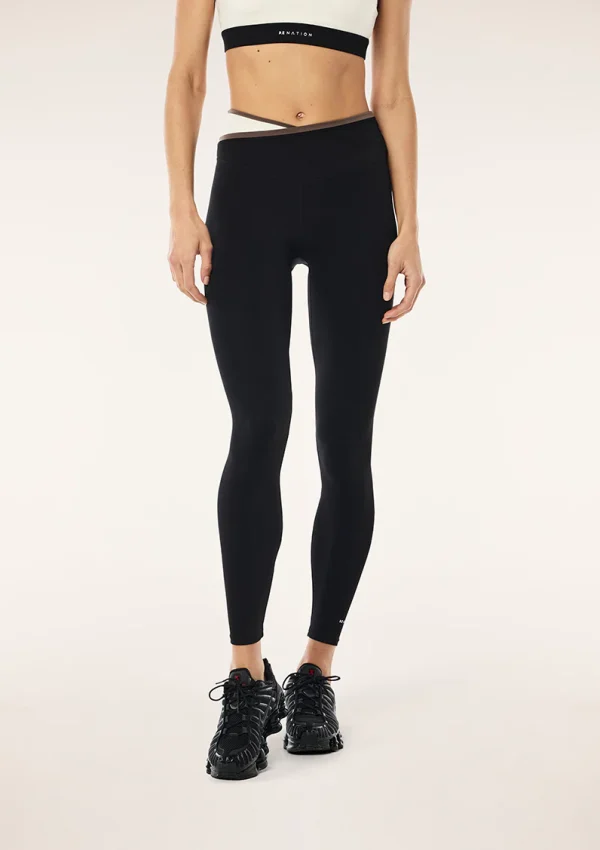 STATUS FULL LENGTH LEGGING IN BLACK & WALNUT 5