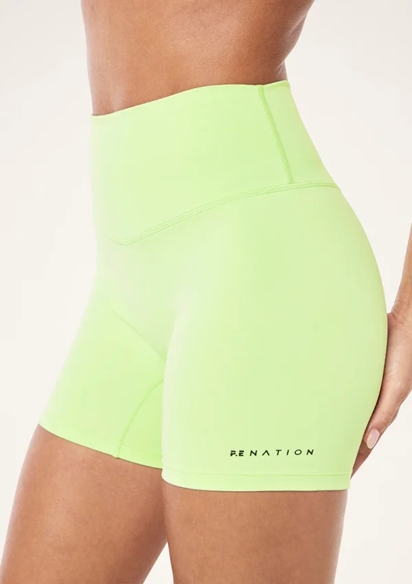 Signature bike short in washed lime 1