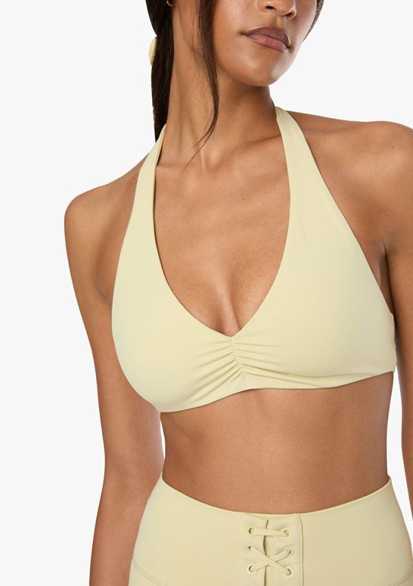 V-neck Halter Bra wheat 1